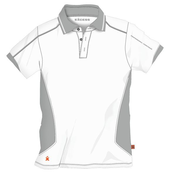 Excess Polo Active Pro blanc-gris, taille: M, 016-2-41-51-WG-M