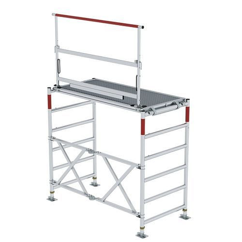 Plate-forme de sauvetage et de travail DENIOS en aluminium, avec cadre rabattable, 305117