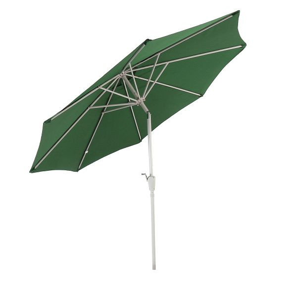 Parasol Mendler N18, parasol de jardin, Ø 2,7m inclinable polyester/aluminium 5kg, vert, 17243