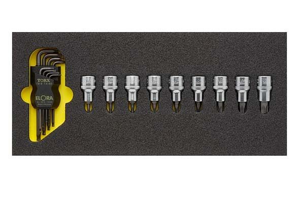 Ensemble d'outils ELORA TORX®, 17 pièces, OMS-18, 0000411801000