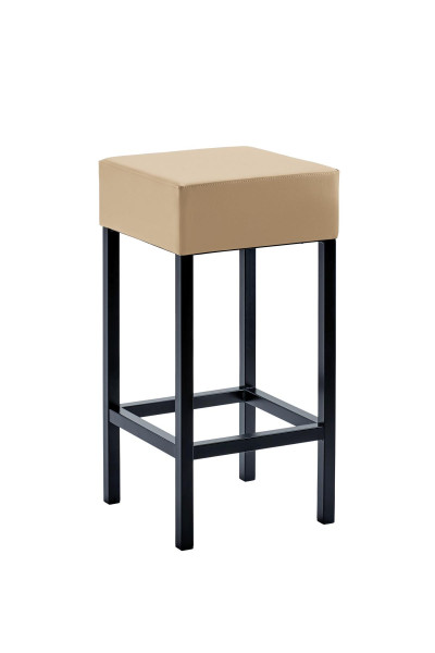 Tabouret Mayer Sitzmöbel , structure noire, assise rembourrée, hauteur d'assise 64 cm, beige, 1113_03_30488