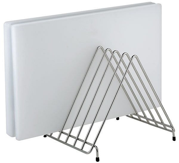 Support pour planches à découper APS, 27 x 31 cm, hauteur : 28 cm, acier inoxydable, pour 6 planches à découper jusqu'à 25 mm, 88903