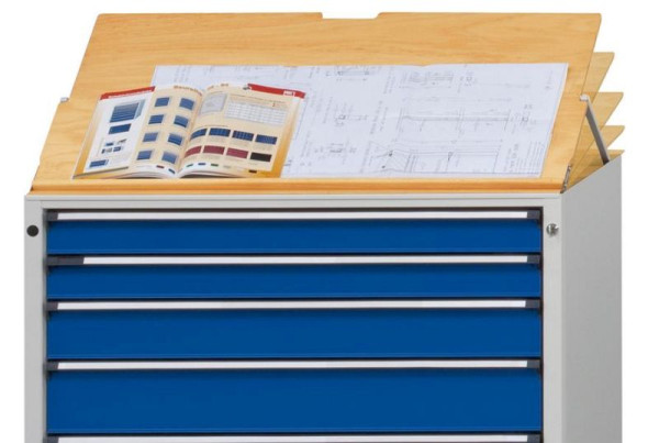 Planche à écrire ANKE; pour largeur d'armoire à tiroirs 910 mm; inclinaison réglable de 0 à 45 °, 903.849