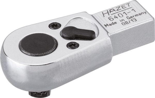 Insert à cliquet réversible Hazet, insert carré 9 x 12 mm, carré plein 6,3 mm, longueur : 46,5 mm, pièces de rechange : 6401-1/6, 6401/7, 6401-1