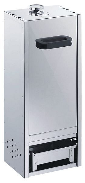 Fumoir Peetz en acier inoxydable avec glissière, HxLxP: 65cm x 26cm x 21cm, 26009