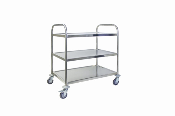 Chariot de service Schneider inox, 3 supports, 920 x 540 x 860 mm, 385551