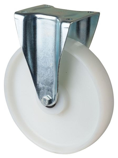 Rouleau de transport à rouleaux BS, rouleau fixe, largeur de roue 50 mm, Ø roue 250 mm, capacité de charge 400 kg, bande de roulement/corps de roue en plastique, roulement à rouleaux, L410.B10.250