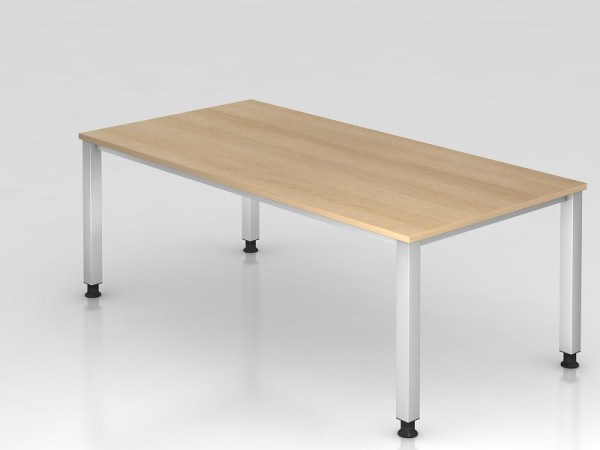 Bureau Hammerbacher 4 pieds carré 200x100cm chêne, forme rectangulaire, VQS2E/E/S