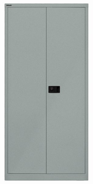 Bisley Armoire universelle à portes battantes, 4 étagères, 5 OH, argent, E782A04355