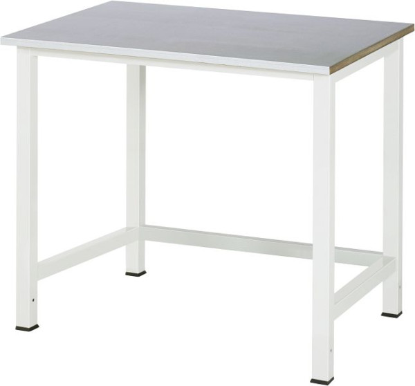 Table de travail RAU série 900, plan de travail avec revêtement en tôle d'acier, 1000x825x800 mm, 03-900-1-S25-10.12