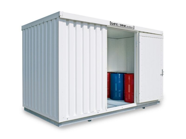 SÄBU SAFE Tank STI 1350, isolé, assemblé, plastifié RAL 9002, 4.050 x 2.170 x 2.520 mm