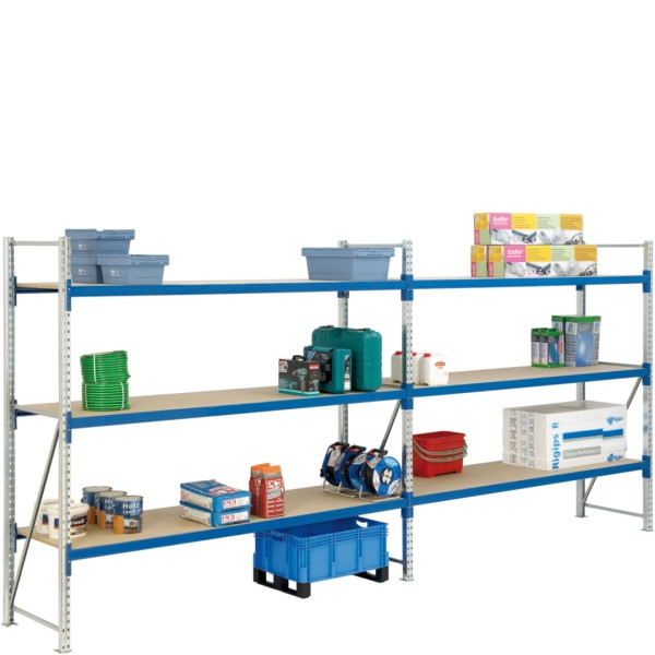 BITO rayonnage grande portée /F2 2000x600x2700 G/A champ 3 niveaux aggloméré RAL5010 U, C0350-0285