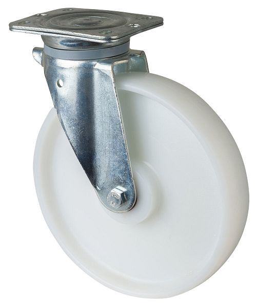 Rouleau de transport BS rollers, largeur de roue 50 mm, Ø roue 250 mm, capacité de charge 400 kg, bande de roulement/corps de roue en plastique, roulement à rouleaux, L400.B10.250