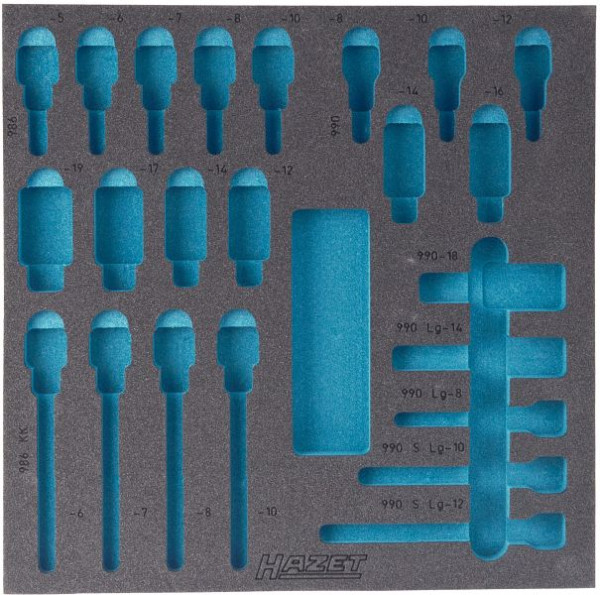 Insert en mousse souple Hazet à 2 composants, pour 163-119/23, dimensions / longueur : 344 mm x 342 mm, 163-119L
