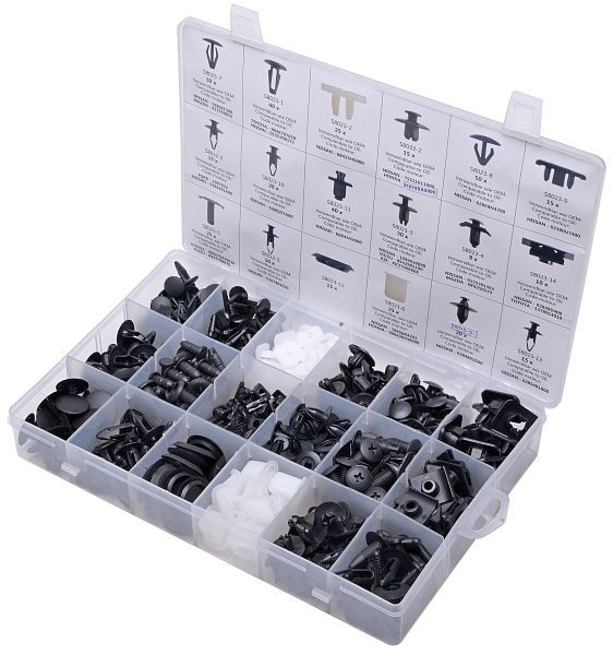 Assortiment de clips de fixation SW-Stahl, Nissan, 408 pièces, S8023