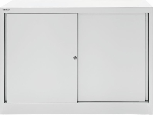 Armoire à portes coulissantes Bisley ECO, 1 étagère, 2 OH, gris clair, SD12081S645