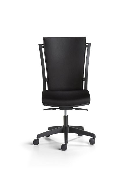 Mayer Sitzmöbel pivotants myULTIMATE FLEX, housse d'assise et de dossier noir, piètement en plastique noir, 2457_556