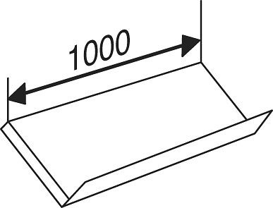 Étagère inclinée en acier Kerkmann Libra avec bord d'arrêt, L 1000 x P 300 mm, gris clair, 52129711