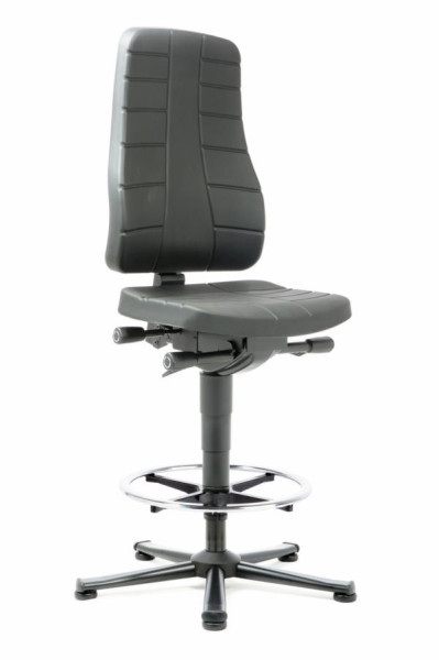bimos All-In-One Highline avec patins et repose-pieds et mousse PU noir, 570-830 mm, 9641-2000