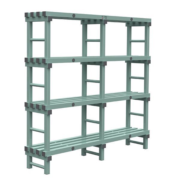 Etagère Euro REA 1800x400x1750mm, 4 montants au pas de 450mm, 308.143