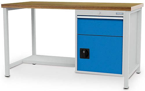 Établi à caisson Bedrunka+Hirth série 1500 R18-24, 1x200mm, tiroir extension complète 100%, 1500 x 750 x 859 mm, 03.14.22V