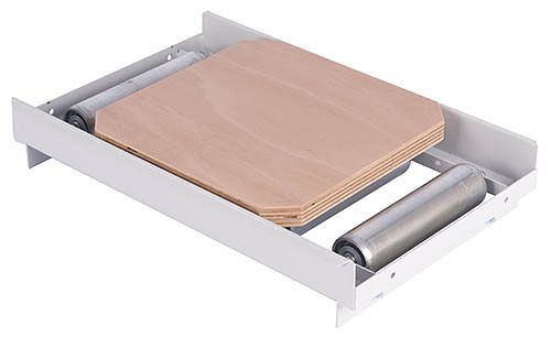 Support de pièces Bedrunka+Hirth workraster pour le transport de composants sur convoyeurs à rouleaux et à rouleaux, dimensions en mm (LxPxH) : 394 x 394 x 25, 07.89.41