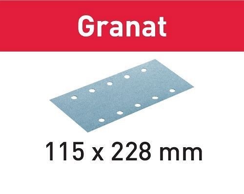Festool Schleifstreifen STF 115X228 P40 GR/50 Granat, VE: 50 Stück, 498944