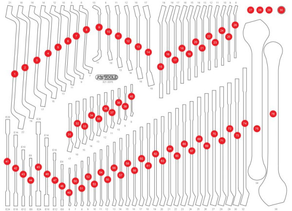 KS Tools Insert en mousse vide pour 821.0076, 821.0076-97