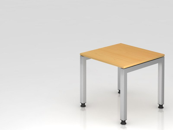 Bureau Hammerbacher pied en U carré 80x80cm hêtre, forme rectangulaire, plateau flottant, VJS08/6/S