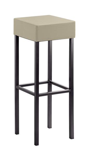 Tabouret Mayer Sitzmöbel , structure noire, assise rembourrée, hauteur d'assise 91 cm - extra haut, taupe, 1136_03_30484
