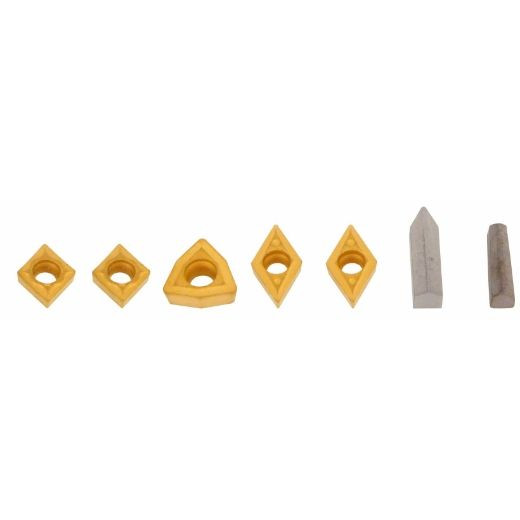 ELMAG jeu de plaquettes indexables 7 pièces pour jeu d'outils de tournage 12x12 mm, 88076