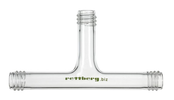 Adaptateur coudé Rettberg 90°, filetage GL 14, verre borosilicaté 3.3, 107000214
