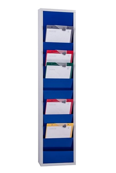 Tableau de planification en métal Eichner pour la zone atelier, une rangée, bleu, 9019-00201-08