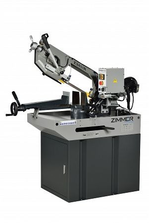 Scie à ruban à métaux ZIMMER Z241 / R 2. Vitesses 35 + 70 m / min - Puissance moteur 380V : 1.2kW, 240Kg, taille du ruban : 2.450x27x0.9 mm, Z241-1/R