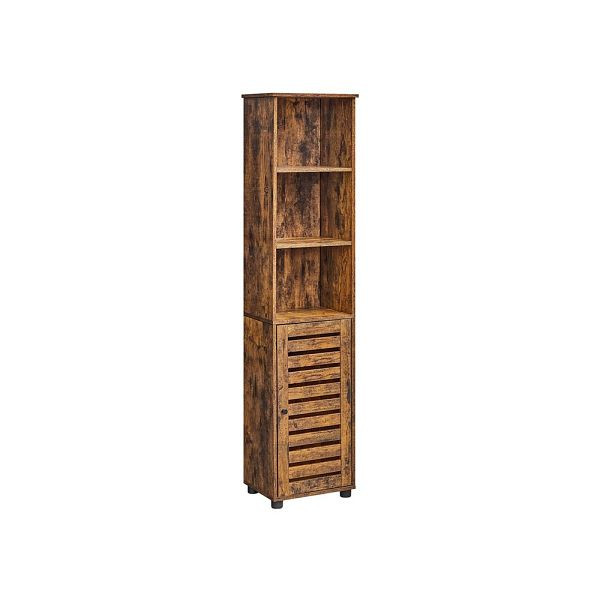VASAGLE meuble de salle de bain marron vintage, 40x30x167 cm, BBK160X01