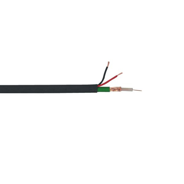 Câble combiné vidéo connectivité bda 0.6 / 3.7 + 2x0.50mm² noir - 100m, 31000900