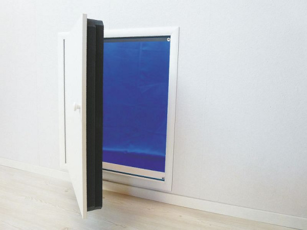 Porte à hauteur de genou Wellhöfer avec isolation thermique 4D, ouverture murale 60 x 80 cm, 441