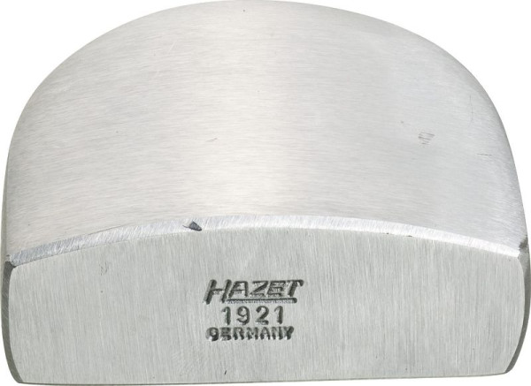 Poing Hazet, rectifié partout, forme de talon, plat/semi-circulaire 84 x 62 mm, hauteur : 34 mm, poids net : 1,05 kg, 1921