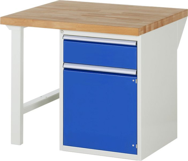 Établi RAU série 7000 - conception modulaire, conteneur de sous-structure (1x tiroir, 1x porte battante), 1000x840x900 mm, 03-7502A1-109B4S.11