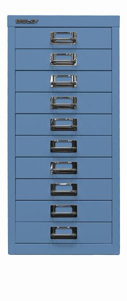 Bisley MultiDrawer™, série 29, DIN A4, 10 tiroirs, bleu, L2910605