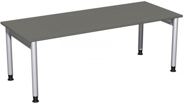 bureau geramöbel réglable en hauteur, 2000x800x680-820, graphite/argent, N-657147-GS