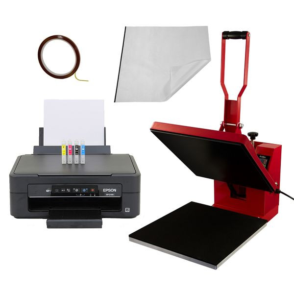 Presse à transfert PixMax, presse à chaud 38 x 38 cm et imprimante avec encre en set, 27267