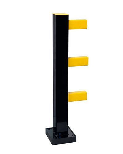 Poteaux en acier DENIOS, pour garde-corps hybrides, début/fin, plastifiés, 271-633