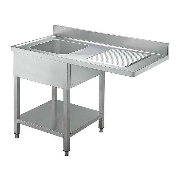 Vaiotec TOPLINE évier centre 700 / 1 cuve à gauche, plan de travail épaisseur 40 mm, 120x70x85 cm, 10516