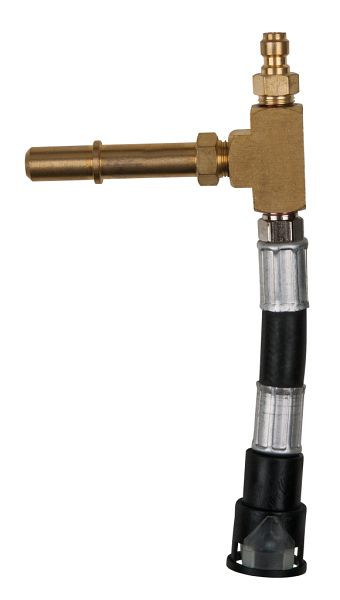 Tuyau de raccordement pour manomètre KS Tools avec raccord de tuyau 1/4" avec soupape de décharge, tuyau transparent, 150.2366