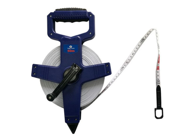 VaGo-Tools Ruban à rouler ruban à mesurer ruban à mesurer 50m ruban en fibre de verre avec manivelle, JR-J503_kv