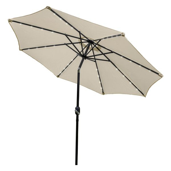 Parasol LED Monster 270 cm avec fonction d'inclinaison, crème, 29387