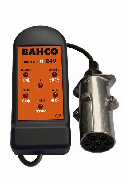 Testeur de prises Bahco, 24 V - 7 broches, pour prises 24N, BELT247N
