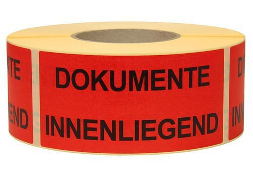 Étiquettes d'avertissement et d'information DENIOS, documents joints, 145 x 70 mm, en papier, 299633