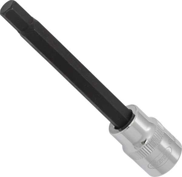 Embout de tournevis VIGOR, carré creux 10 mm (3/8"), profil six pans intérieur, 7 mm, longueur : 93 mm, pour commande manuelle, V6143